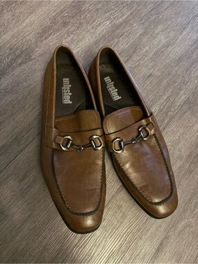 Unlisted Brown Leather Bit Loafers for Men Size 11